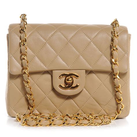 chanel bag square lock|Chanel mini flap bag beige.